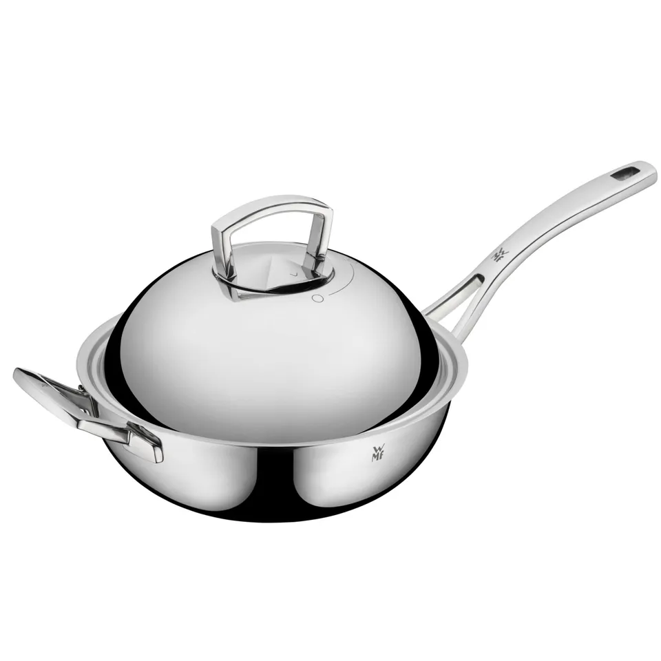 wmf-multiply-wokpfanne-induktion-28-cm-unbeschichtet-wok-mit-metalldeckel-und-wr image 1