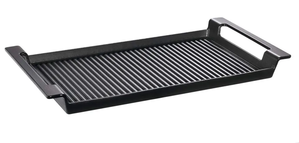 schulte-ufer-rustika-grillplatte-44-x-24-cm-emailliertes-gusseisen-schwarz-mit-g image 1