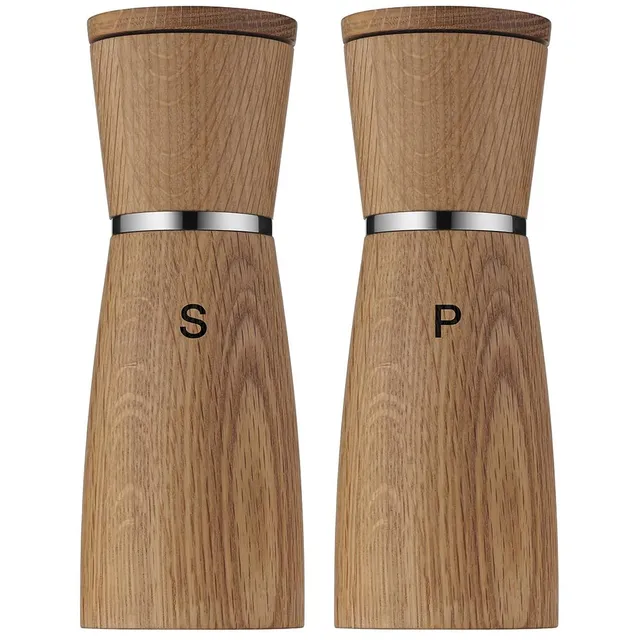 wmf-ceramill-nature-salz-und-pfefferm-hle-set-2-teilig-17-9-cm-eichenholz-mit-ke image 1