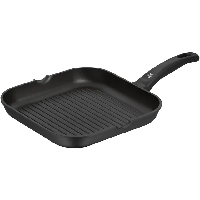 wmf-grillpfanne-27-x-27-cm-mit-ausguss-gerillte-steakpfanne-aus-beschichtetem-al image 1