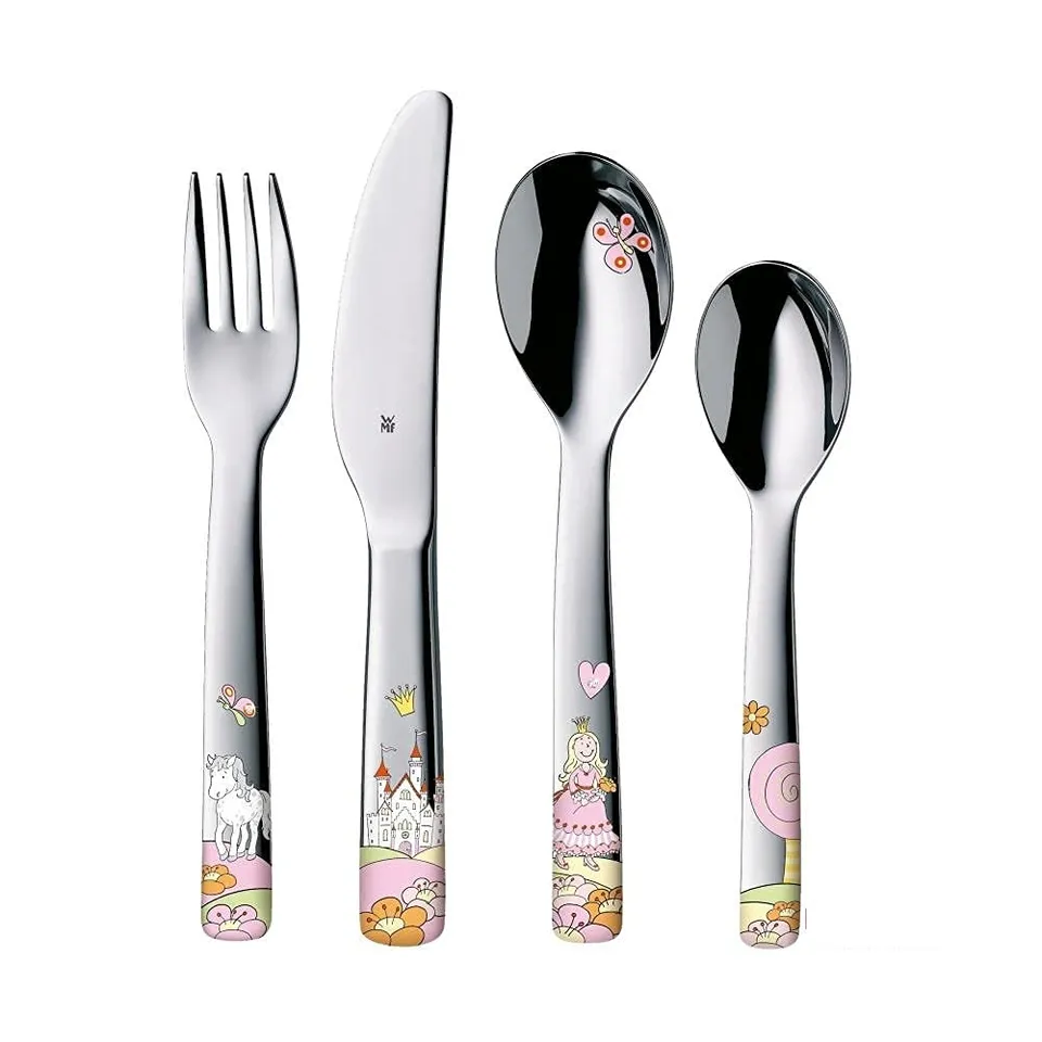 wmf-prinzessin-anneli-kinderbesteck-set-4-teilig-kinderbesteck-m-dchen-cromargan image 1