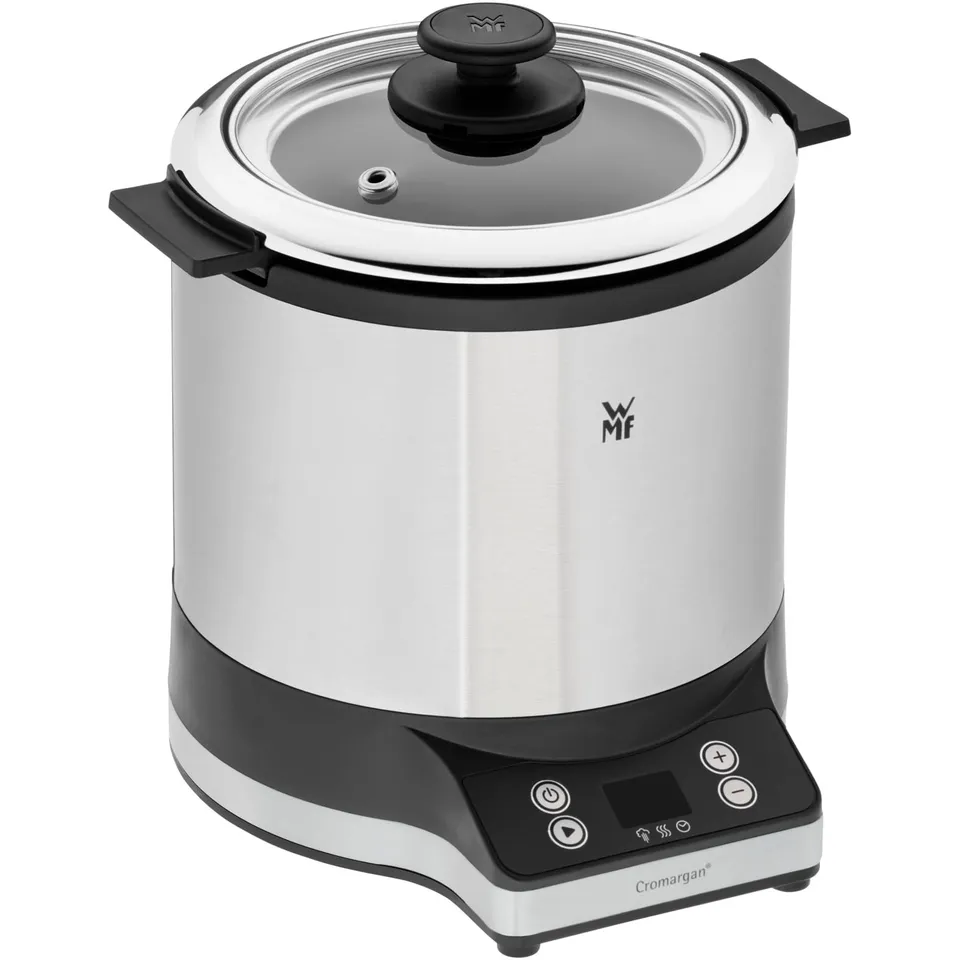 wmf-k-chenminis-reiskocher-220-w-1-l-mit-dampfgaraufsatz-und-to-go-box-cromargan image 1