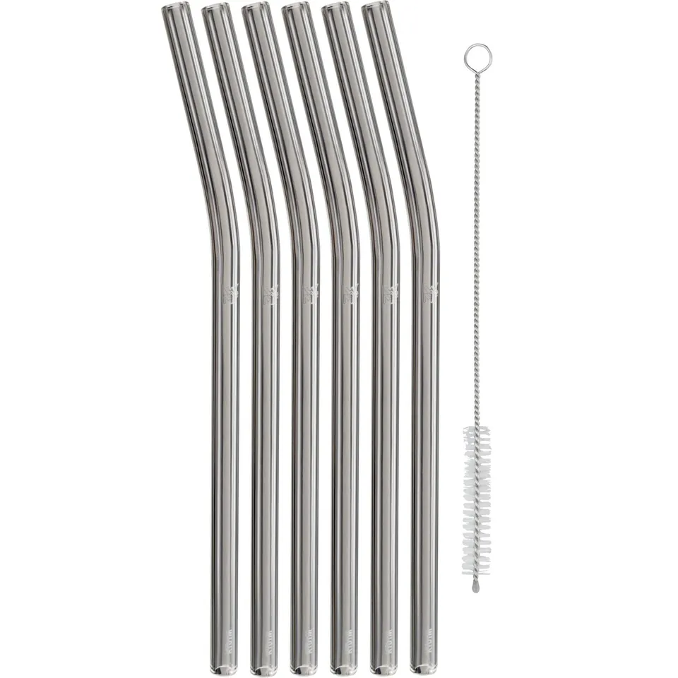 wmf-baric-glasstrohhalm-set-7-teilig-6-gebogene-wiederverwendbare-trinkhalme-23- image 1