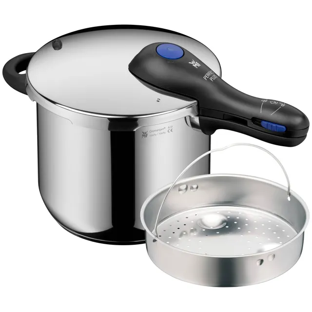 wmf-perfect-plus-one-pot-schnellkochtopf-induktion-6-5-l-mit-dampfgareinsatz-fla image 1