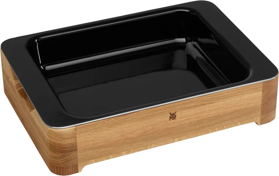 wmf-fusiontec-auflaufform-lasagneform-gro-39-x-30-x-9-cm-mit-holz-servierrahmen- image 1