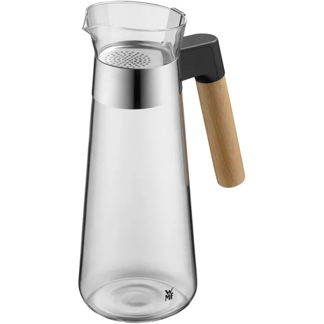 wmf-kineo-wasserkaraffe-1-liter-hitzebest-ndiges-glas-weite-ffnung-herausnehmbar image 1