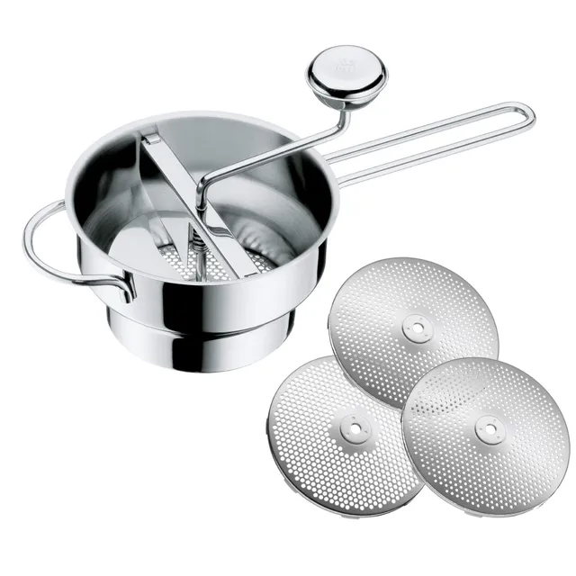 wmf-gourmet-passierm-hle-mit-3-lochscheiben-2-3-5-mm-19-cm-cromargan-edelstahl-p image 1