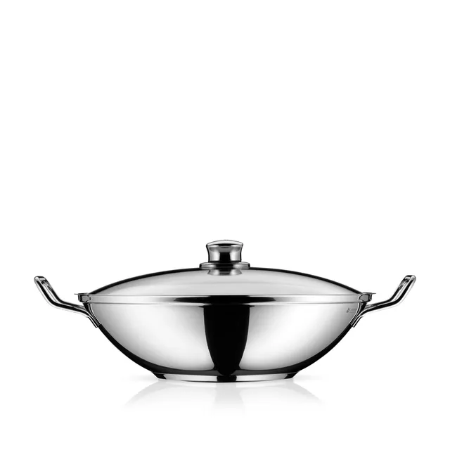 wmf-party-taiwan-wokpfanne-induktion-36-cm-mit-glasdeckel-und-ablagegitter-wok-c image 1