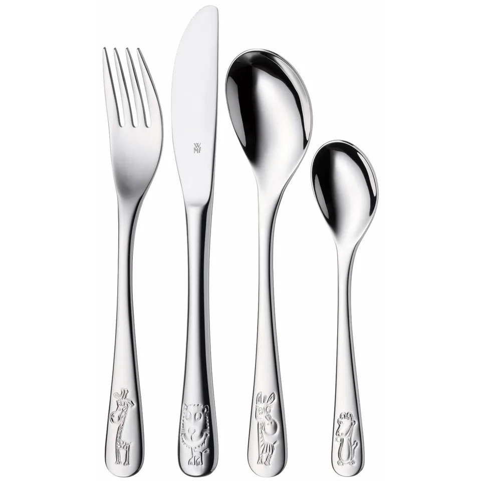 wmf-safari-kinderbesteck-set-4-teilig-cromargan-edelstahl-poliert-kinderbesteck- image 1