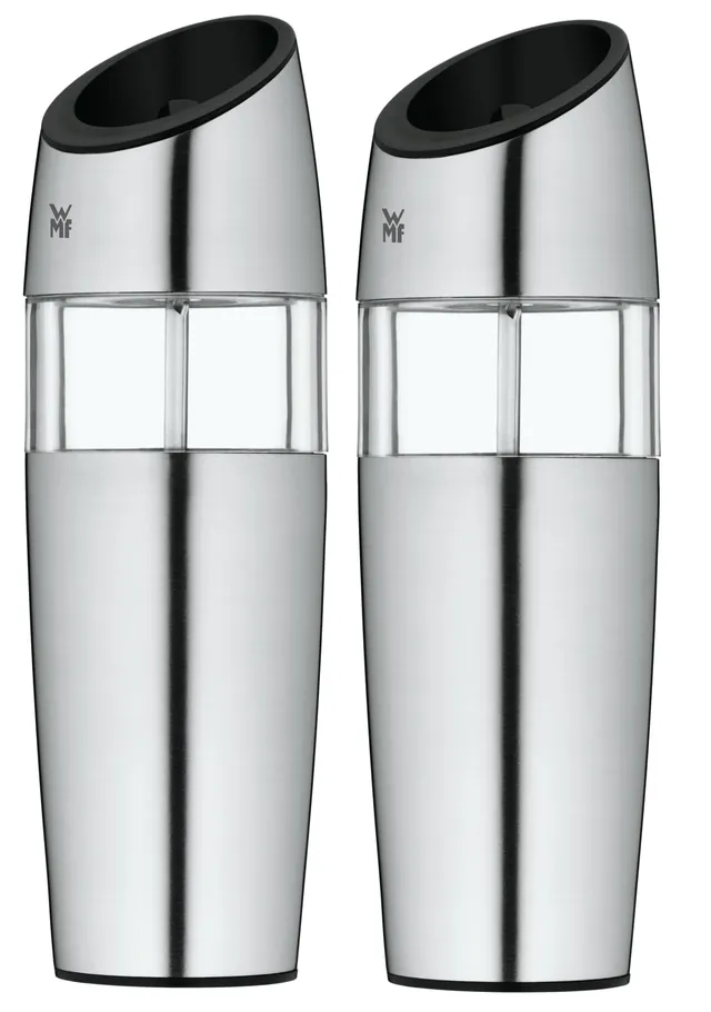 wmf-elektrische-kippm-hle-set-2-teilig-salz-pfeffer-20-cm-cromargan-edelstahl-ma image 1
