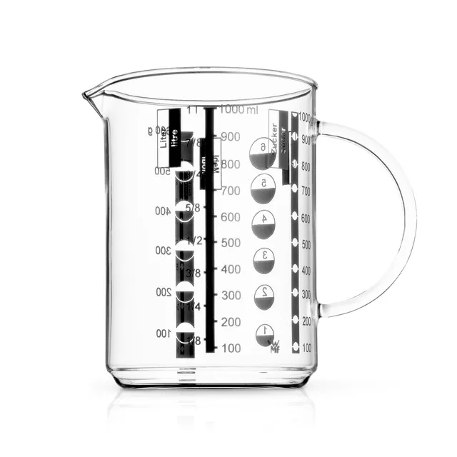 wmf-gourmet-messbecher-1-l-hitzebest-ndiger-glas-messbecher-mit-pr-ziser-4-fach- image 1