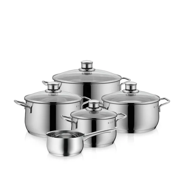 wmf-diadem-plus-topfset-5-teilig-kochtopf-set-mit-glasdeckeln-cromargan-edelstah image 1