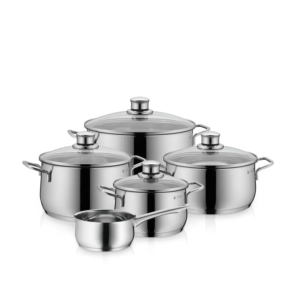 wmf-diadem-plus-topfset-5-teilig-kochtopf-set-mit-glasdeckeln-cromargan-edelstah image 1