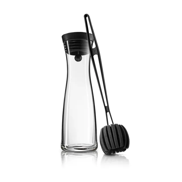 wmf-basic-wasserkaraffe-1l-mit-deckel-glaskaraffe-mit-closeup-verschluss-aus-cro image 1