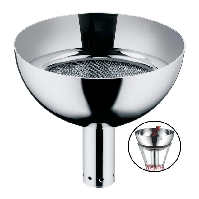 wmf-vino-dekantiertrichter-9-cm-mit-feinen-l-chern-und-sieb-cromargan-edelstahl- image 1