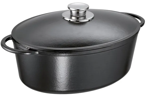 schulte-ufer-br-ter-rustika-34-cm-1663-34-s-emaillierter-gusseisenbr-ter-schwarz image 1