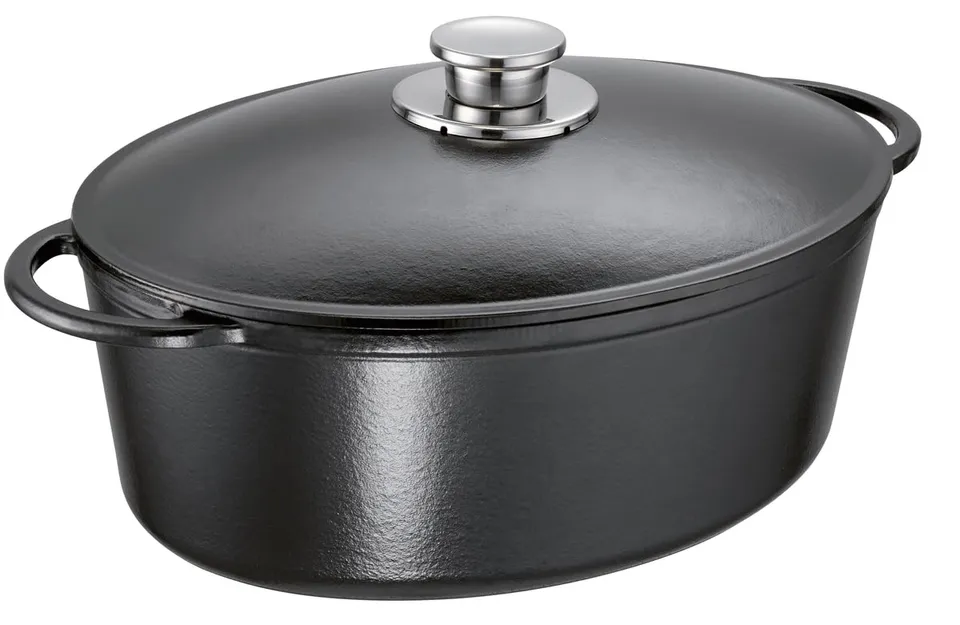 schulte-ufer-br-ter-rustika-34-cm-1663-34-s-emaillierter-gusseisenbr-ter-schwarz image 1