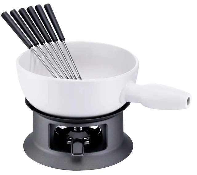 schulte-ufer-k-se-fondue-tessin-20-cm-wei-keramiktopf-mit-w-rmeleitscheibe-6-gab image 1