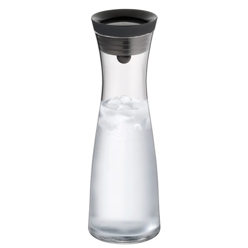 wmf-basic-wasserkaraffe-1-0-l-glas-mit-closeup-verschluss-und-silikondeckel-schw image 1
