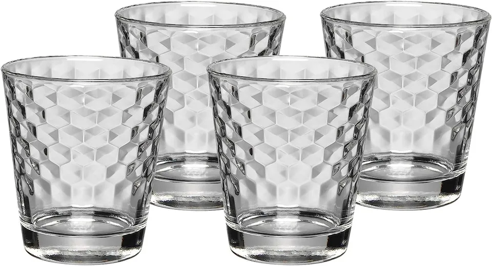wmf-coffeetime-wassergl-ser-set-4-teilig-tumbler-265-ml-mit-wabenmuster-hitzebes image 1