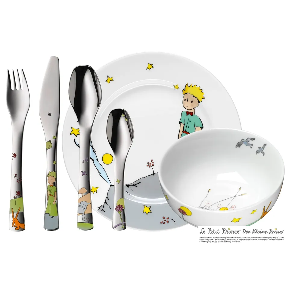 wmf-der-kleine-prinz-kinder-geschirrset-6-teilig-kinderbesteck-kindergeschirr-ab image 1