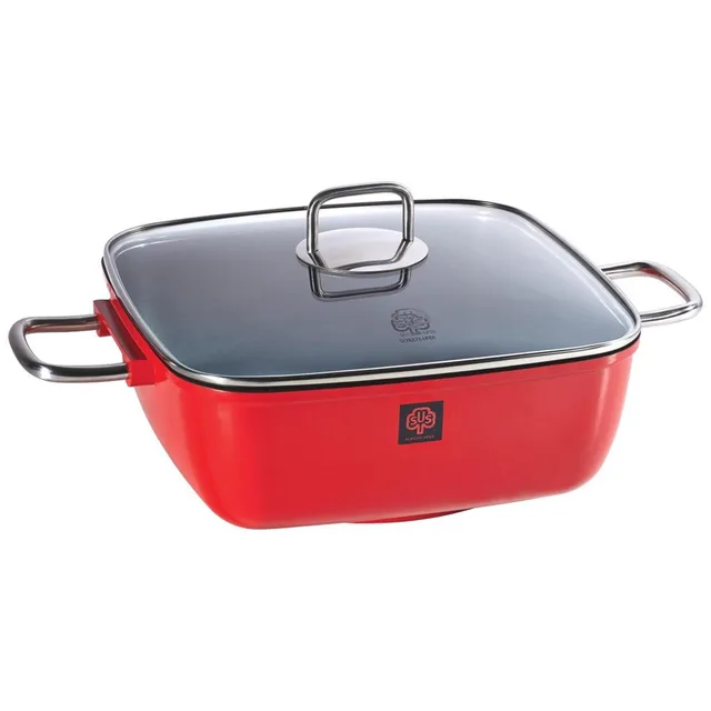 schulte-ufer-schmortopf-gloria-eckig-28-x-28-cm-mit-edelstahl-isoliergriffen-ind image 1