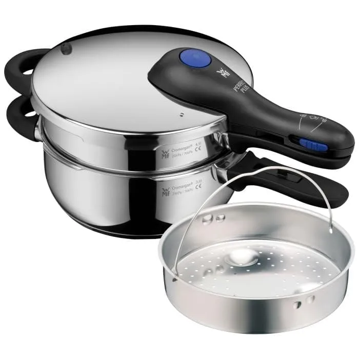 wmf-perfect-plus-one-pot-schnellkochtopf-set-2-teilig-4-5-l-topf-3-l-schnellbrat image 1