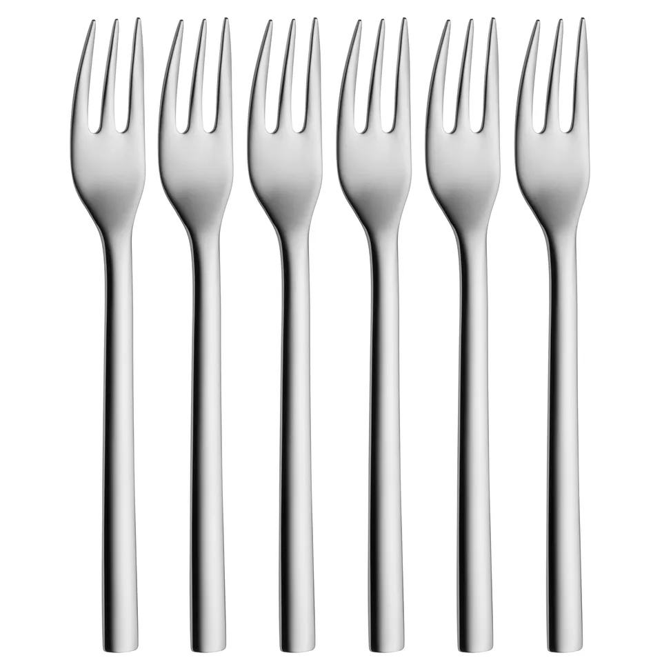 wmf-nuova-kuchengabel-set-6-teilig-16-cm-cromargan-edelstahl-18-10-poliert image 1