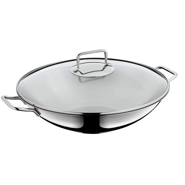 wmf-macao-wok-set-2-teilig-36-cm-mit-glasdeckel-induktion-wokpfanne-aus-cromarga image 1