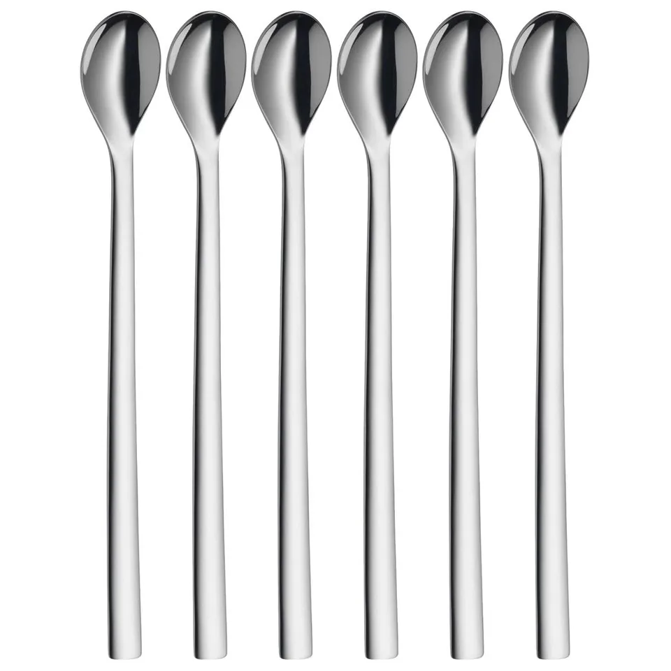 wmf-nuova-longdrinkl-ffel-6-teilig-lange-l-ffel-22-cm-aus-cromargan-edelstahl-po image 1