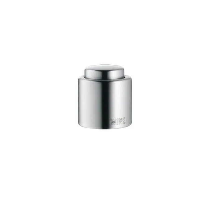 wmf-clever-more-weinverschluss-mit-aufschrift-weinflaschenverschluss-2-4-cm-crom image 1