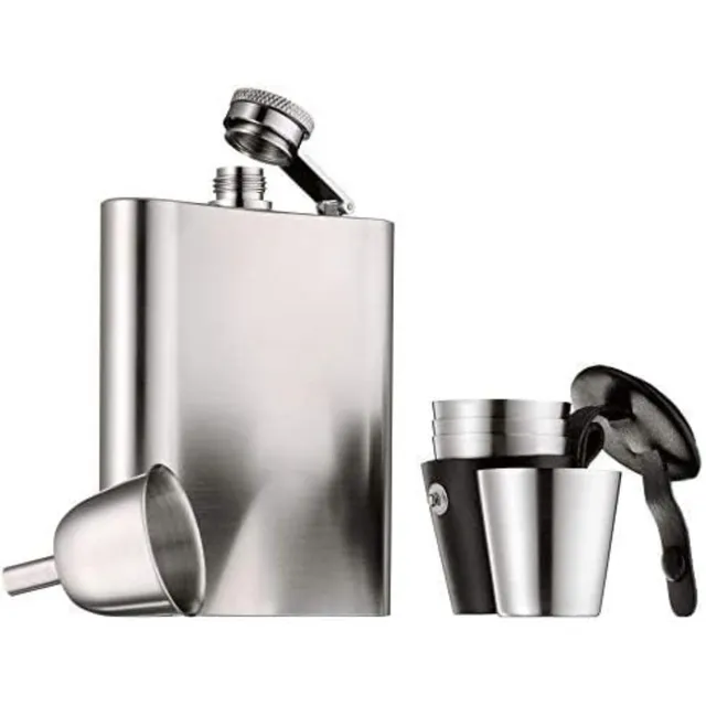 wmf-manhattan-flachmann-set-6-teilig-flachmann-200-ml-mit-trichter-und-4-schnaps image 1