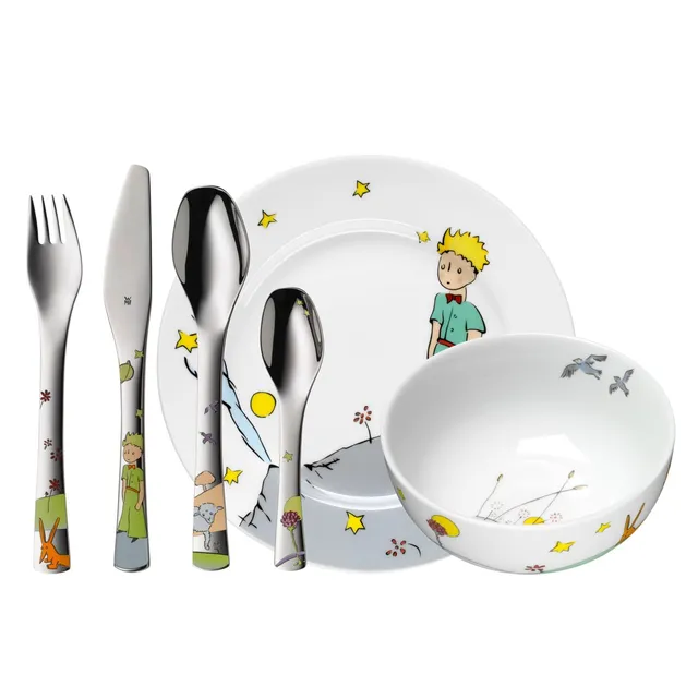 wmf-kindergeschirr-set-der-kleine-prinz-6-teilig-personalisiertes-kinderbesteck- image 1