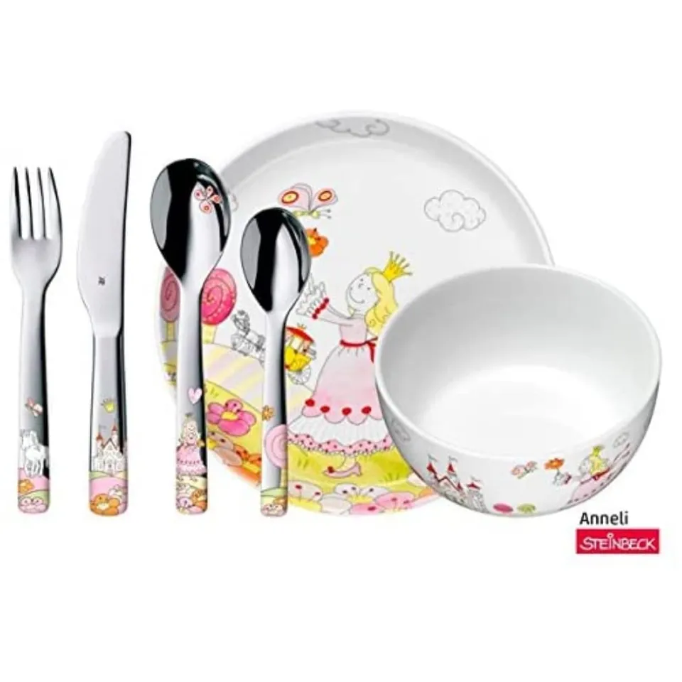 wmf-prinzessin-anneli-kindergeschirr-set-6-teilig-kindergeschirr-aus-porzellan-m image 1