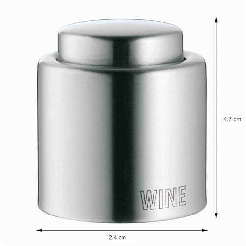 wmf-clever-more-weinverschluss-mit-aufschrift-weinflaschenverschluss-2-4-cm-crom image 8