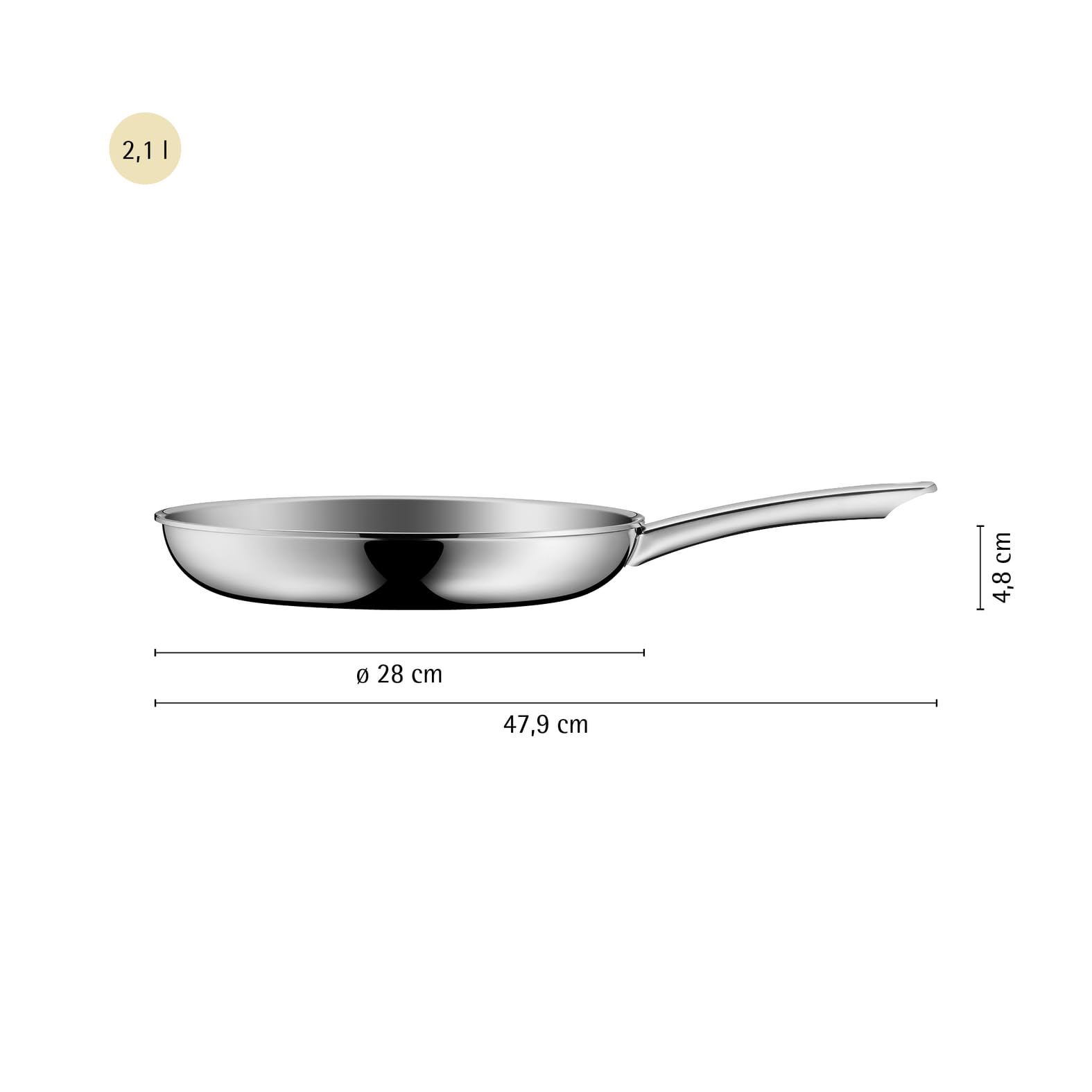 wmf-profi-resist-bratpfanne-28-cm-cromargan-edelstahl-mit-kratzfester-wabenstruk image 6