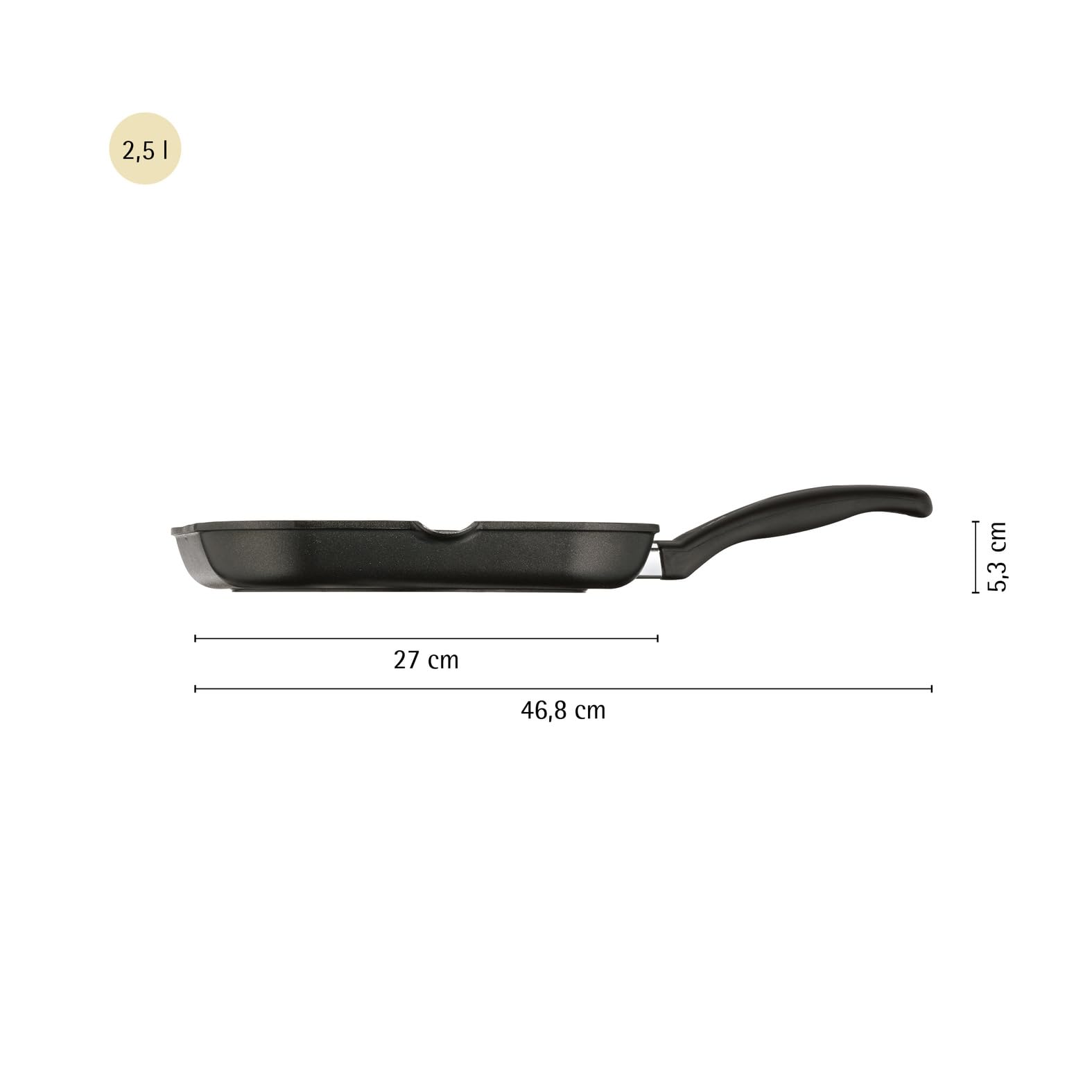 wmf-grillpfanne-27-x-27-cm-mit-ausguss-gerillte-steakpfanne-aus-beschichtetem-al image 3
