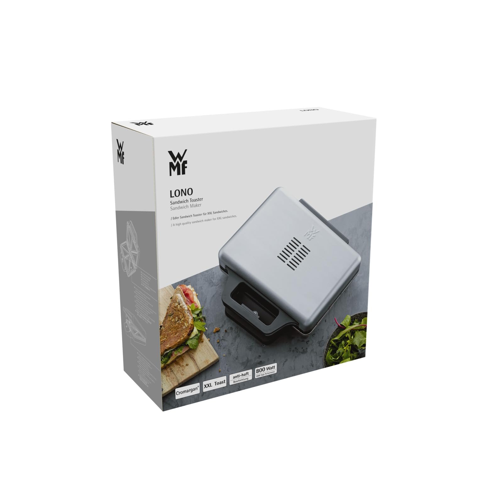 wmf-lono-sandwich-maker-sandwichtoaster-f-r-2-standard-oder-xxl-toasts-800-w-2-s image 8