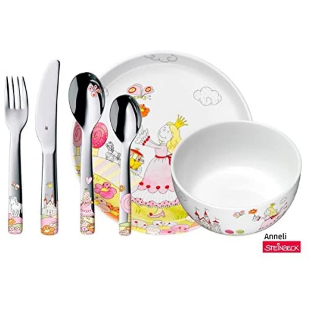 wmf-prinzessin-anneli-kindergeschirr-set-6-teilig-kindergeschirr-aus-porzellan-m image 1