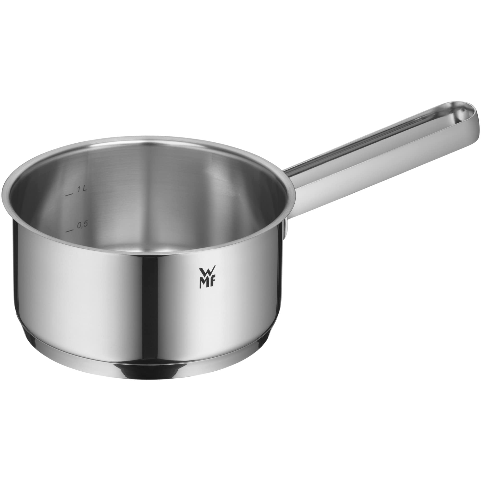 wmf-belmonte-stielkasserolle-16-cm-ohne-deckel-1-5-l-kochtopf-milchtopf-cromarga image 1