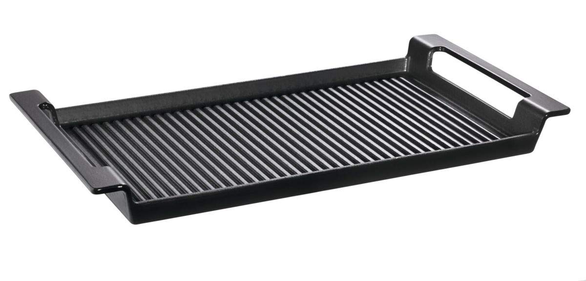 schulte-ufer-rustika-grillplatte-44-x-24-cm-emailliertes-gusseisen-schwarz-mit-g image 1