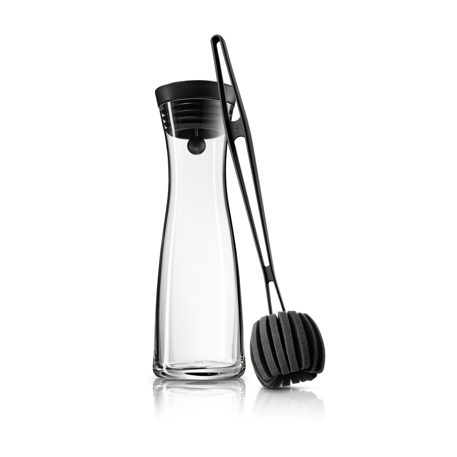 wmf-basic-wasserkaraffe-1l-mit-deckel-glaskaraffe-mit-closeup-verschluss-aus-cro image 1