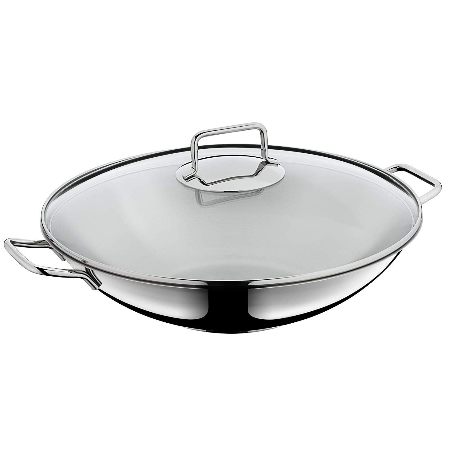 wmf-macao-wok-set-2-teilig-36-cm-mit-glasdeckel-induktion-wokpfanne-aus-cromarga image 1