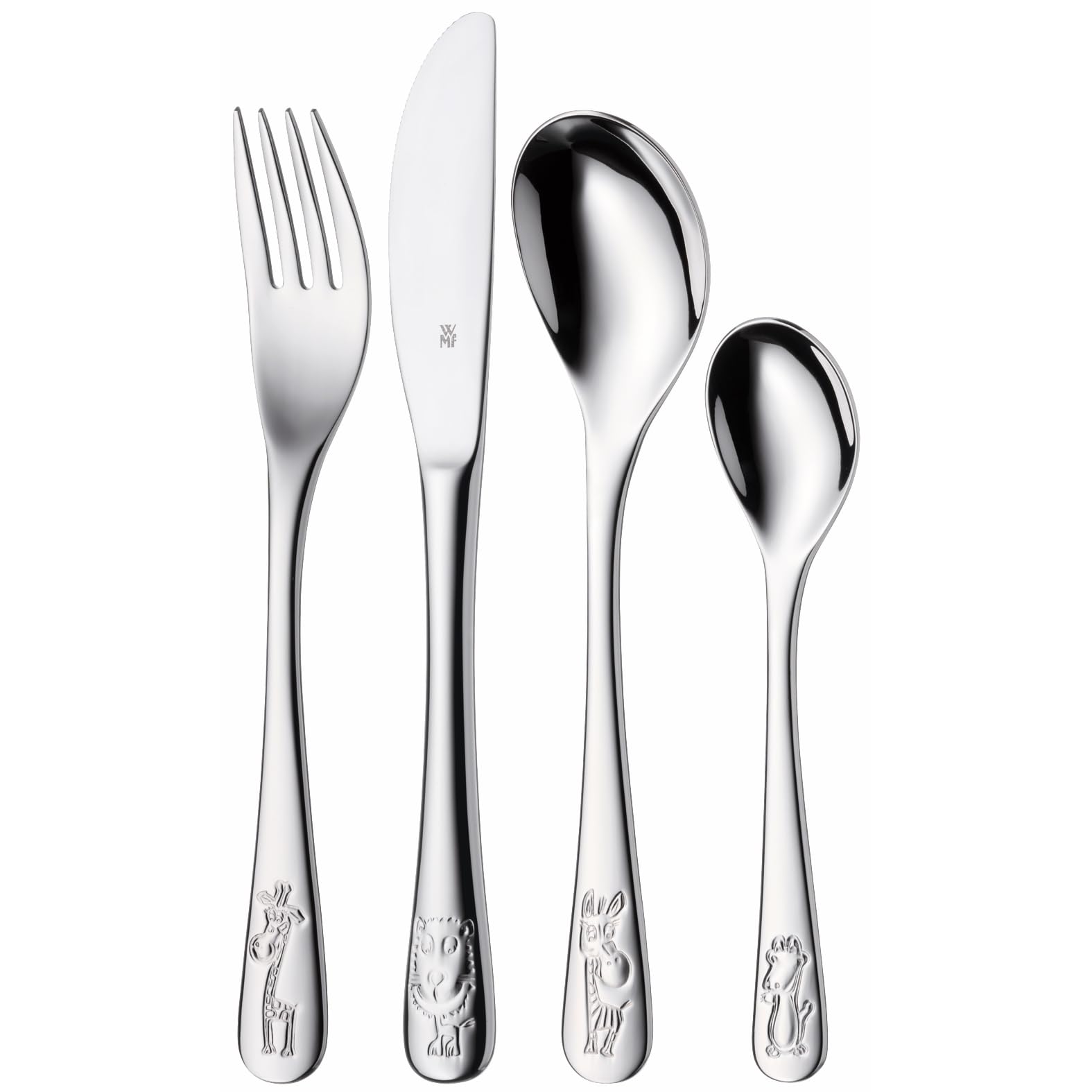 wmf-safari-kinderbesteck-set-4-teilig-cromargan-edelstahl-poliert-kinderbesteck- image 1
