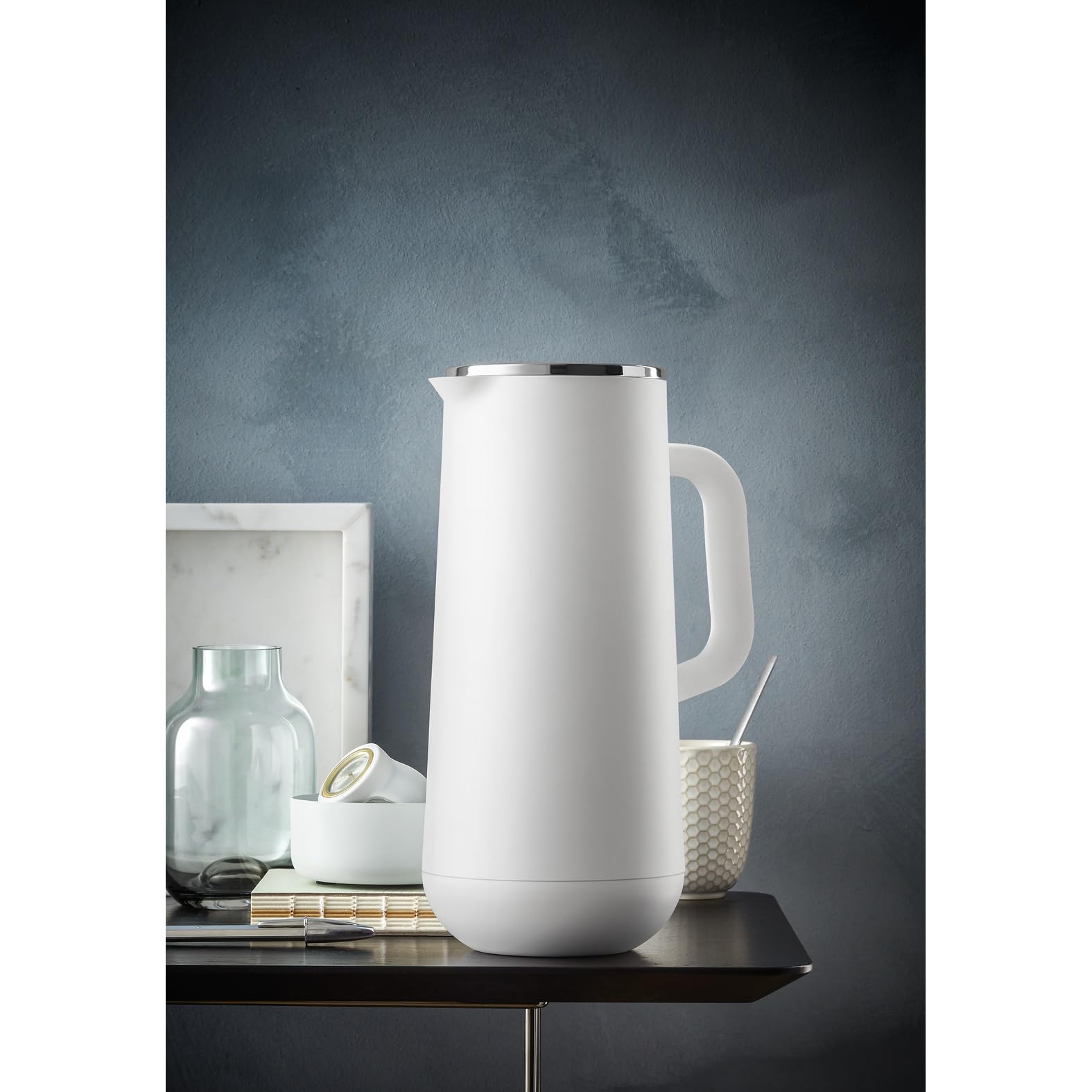 wmf-impulse-thermoskanne-1-l-wei-isolierkanne-mit-drehverschluss-thermapro-glase image 2