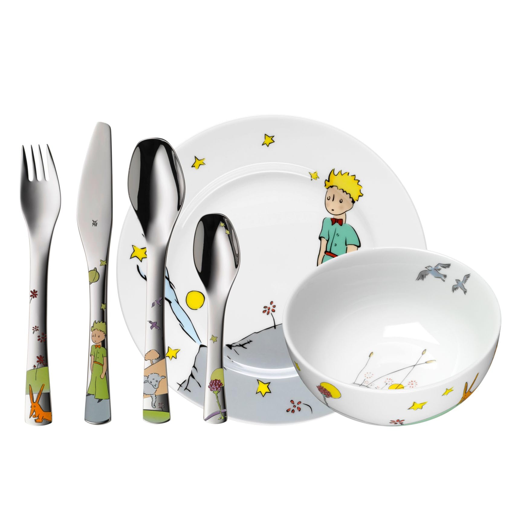 wmf-kindergeschirr-set-der-kleine-prinz-6-teilig-personalisiertes-kinderbesteck- image 1