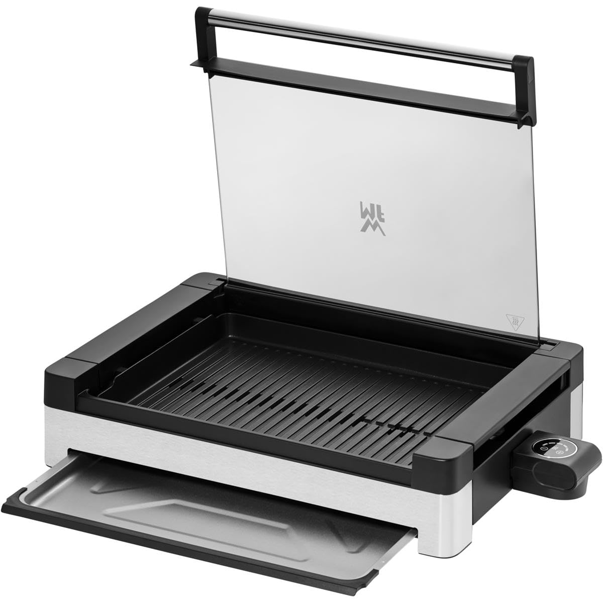 wmf-lono-tischgrill-elektrisch-2200-watt-mit-glasdeckel-antihaftbeschichteter-gr image 2