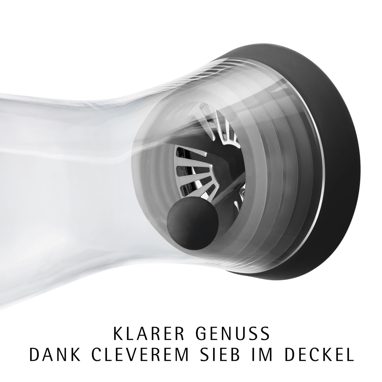 wmf-basic-wasserkaraffe-1l-mit-deckel-glaskaraffe-mit-closeup-verschluss-aus-cro image 5
