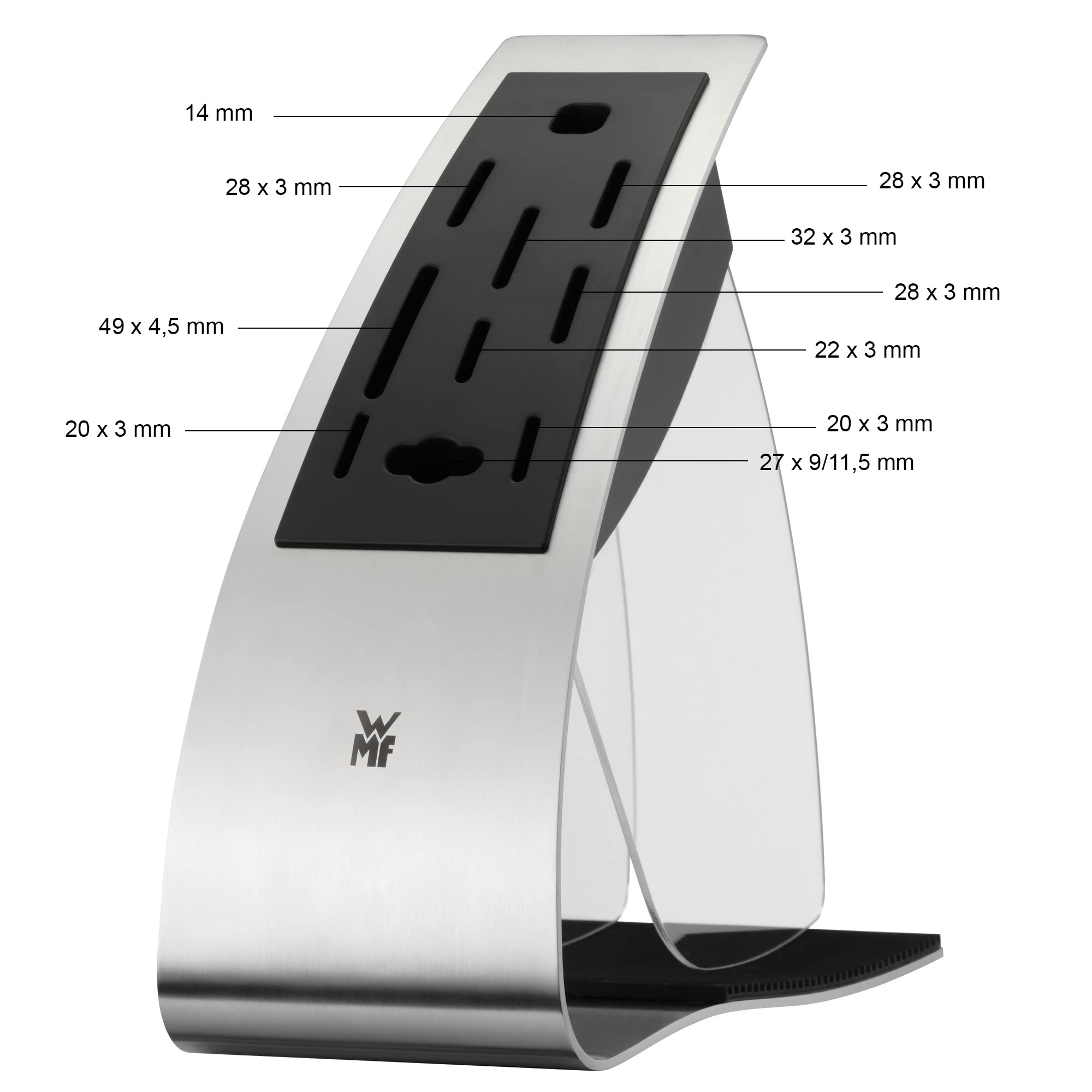 wmf-messerblock-ohne-messer-edelstahl-matt-leer-f-r-8-messer-1-fleischgabel-und- image 3