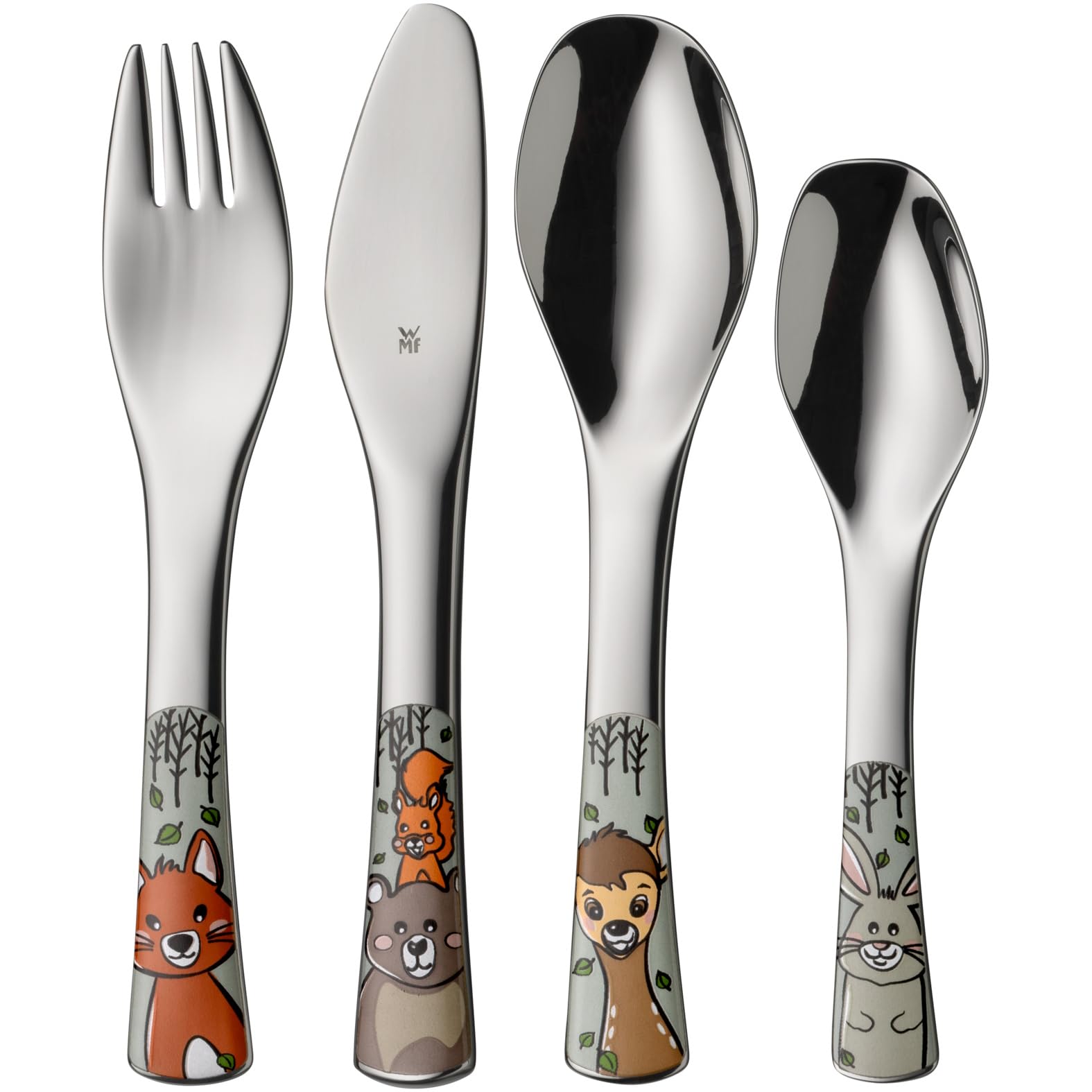 wmf-waldfreunde-kinderbesteck-set-4-teilig-waldmotive-cromargan-edelstahl-18-10- image 1